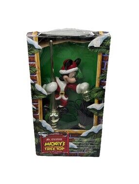 Mr. Christmas Mickey Mouse Lighted Animated Xmas Tree Topper in Box 1994